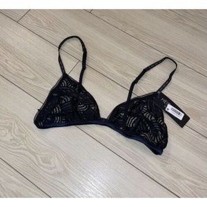 Heidi Klum H21-1444 Talisman Charm Soft Cup Bra Lace Womens L Large Black New